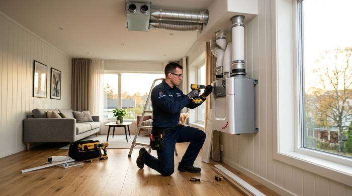 Установка принудительной вентиляции с рекуператором в квартире